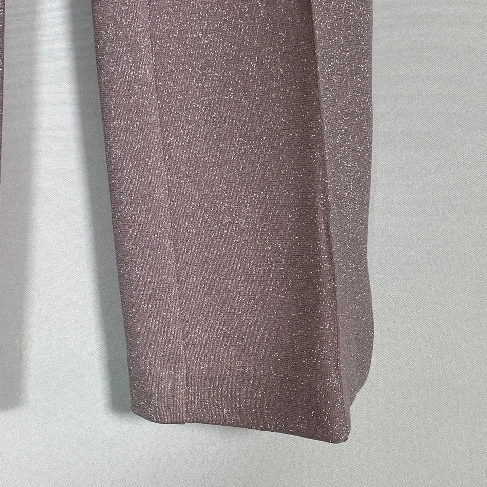 Chiara Boni La Petite Robe Metallic Pink Top & Straight Leg Pants Women's Sz 38